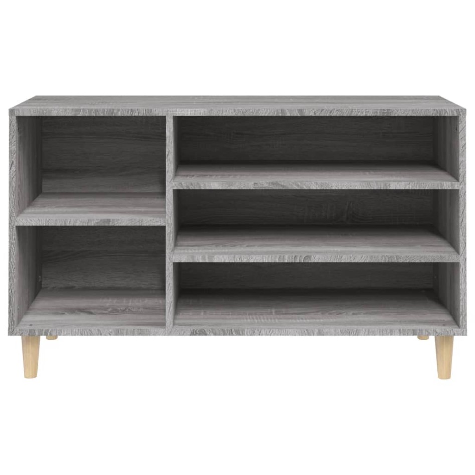 Mueble zapatero madera contrachapada gris Sonoma 102x36x60