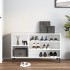 Mueble zapatero madera contrachapada blanco brillo 102x36x60