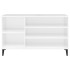Mueble zapatero madera contrachapada blanco brillo 102x36x60