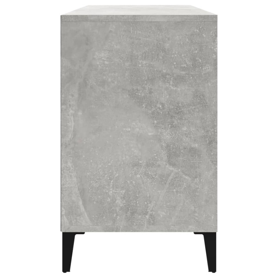 Mueble zapatero madera contrachapada gris hormigón 102x36x60