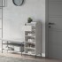 Mueble zapatero madera contrachapada gris hormigón 40x36x105