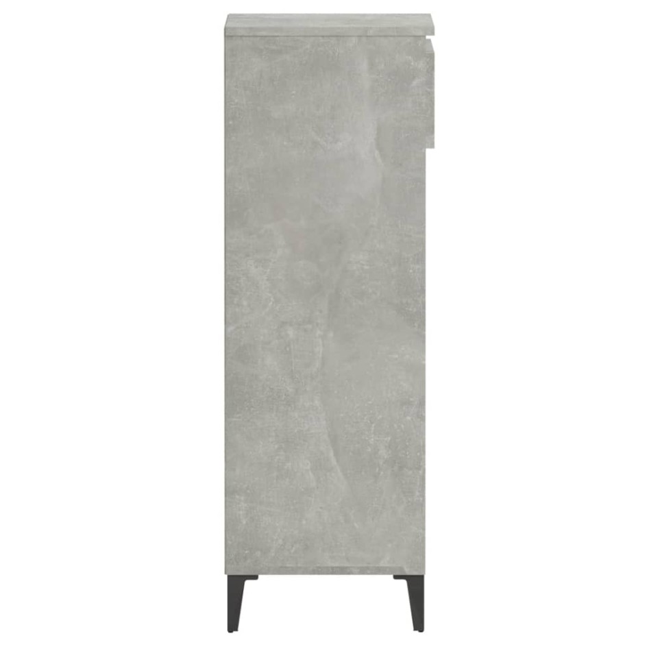Mueble zapatero madera contrachapada gris hormigón 40x36x105