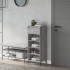Mueble zapatero madera contrachapada gris Sonoma 40x36x105