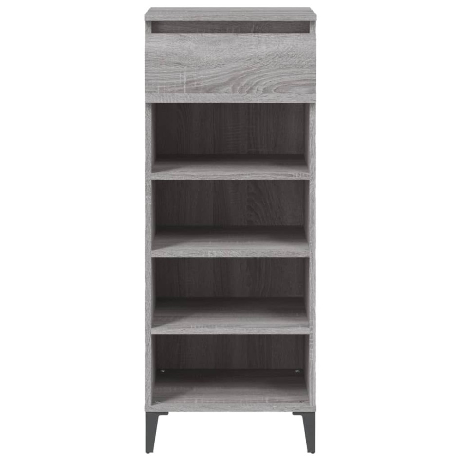 Mueble zapatero madera contrachapada gris Sonoma 40x36x105