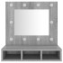 Mueble con espejo y LED color gris Sonoma 60x31,5x62