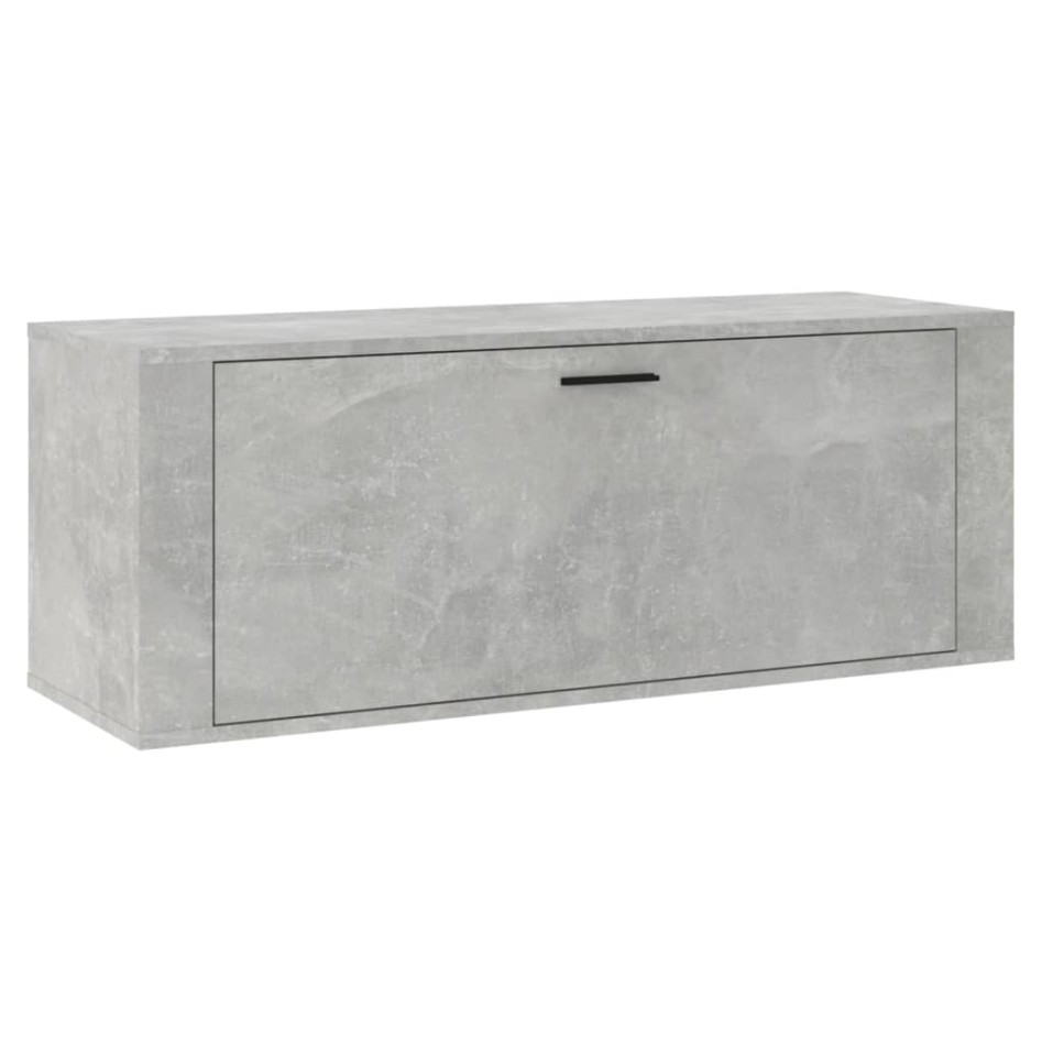Mueble zapatero pared contrachapada gris hormigón 100x35x38