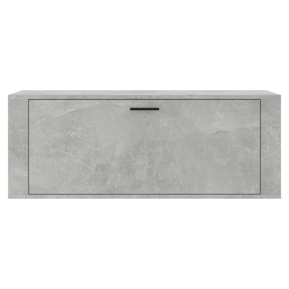 Mueble zapatero pared contrachapada gris hormigón 100x35x38