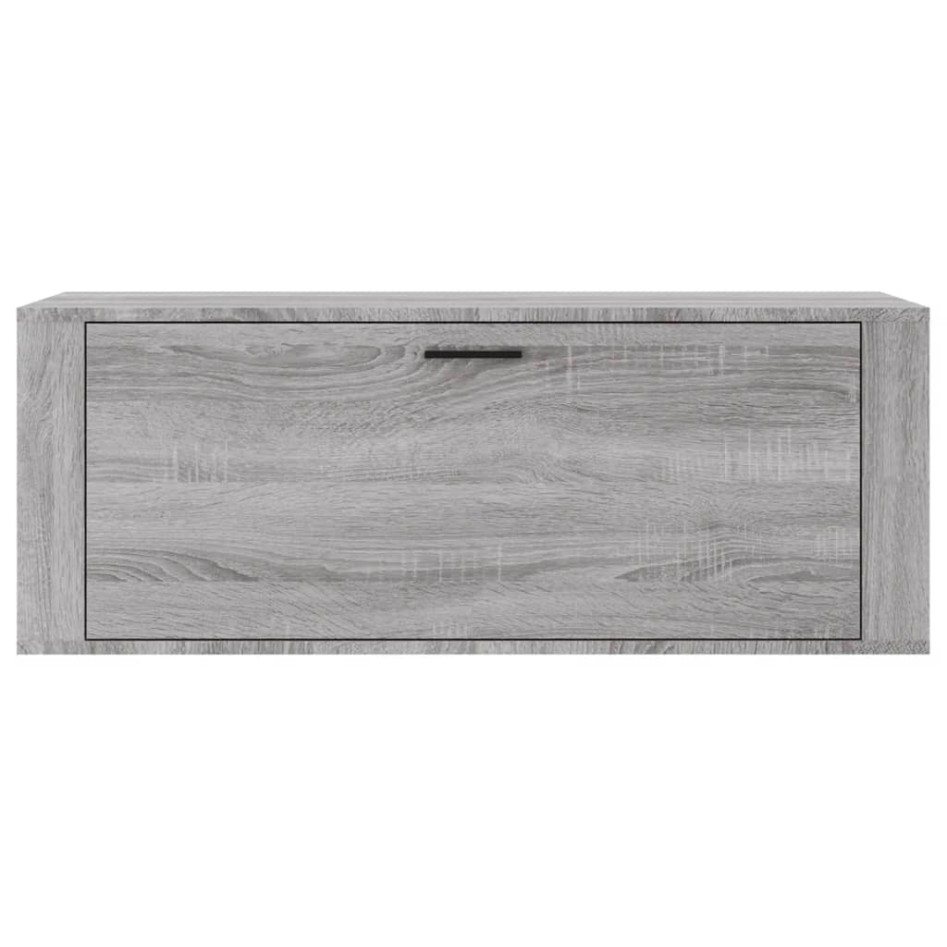 Mueble zapatero pared contrachapada gris Sonoma 100x35x38