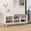 Mueble zapatero madera contrachapada blanco brillo 102x36x60 cm