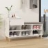 Mueble zapatero madera contrachapada blanco brillo 102x36x60