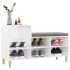 Mueble zapatero madera contrachapada blanco brillo 102x36x60