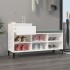Mueble zapatero madera contrachapada blanco 102x36x60