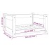 Cama para perros madera maciza pino marrón miel 55,5x45,5x28