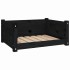 Cama para perros madera maciza de pino negro 65,5x50,5x28