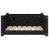 Cama para perros madera maciza de pino negro 65,5x50,5x28