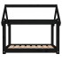 Cama para perros madera maciza de pino negro 81x60x70
