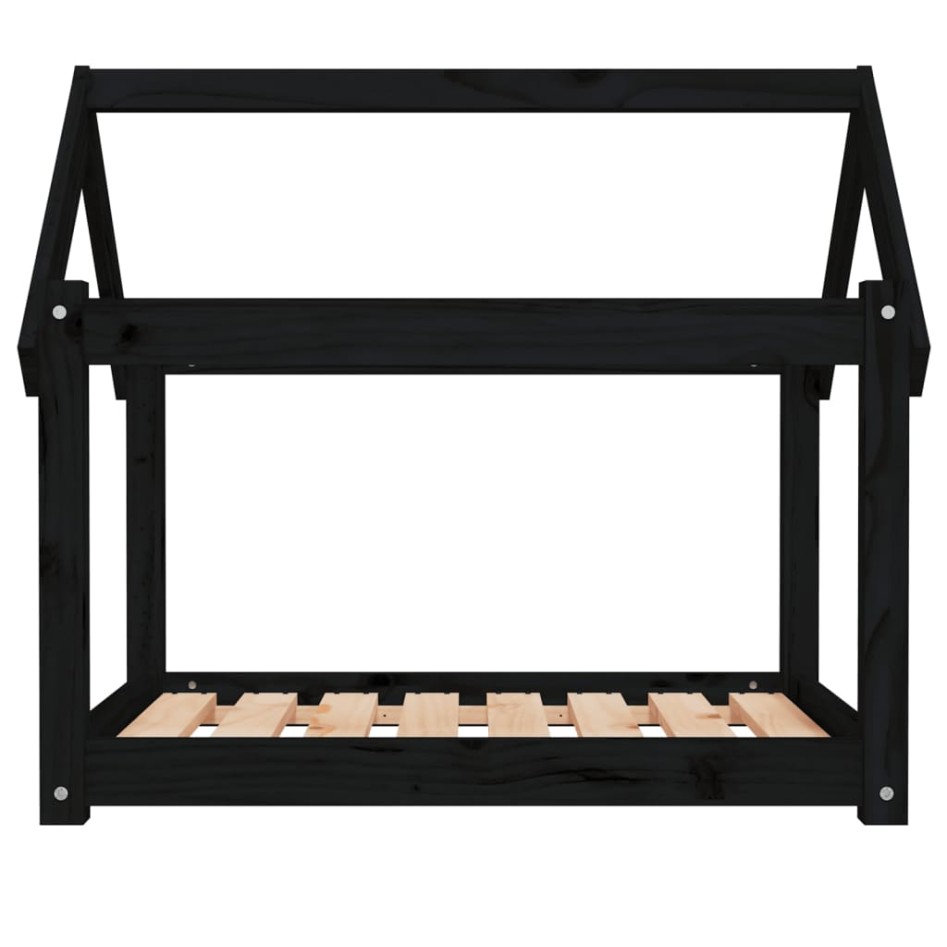 Cama para perros madera maciza de pino negro 81x60x70