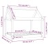 Cama para perros madera maciza de pino negro 81x60x70