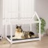 Cama para perros madera maciza de pino blanco 101x70x90
