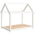 Cama para perros madera maciza de pino blanco 101x70x90