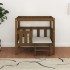 Cama para perros madera maciza pino marrón miel 75,5x63,5x70