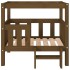 Cama para perros madera maciza pino marrón miel 75,5x63,5x70