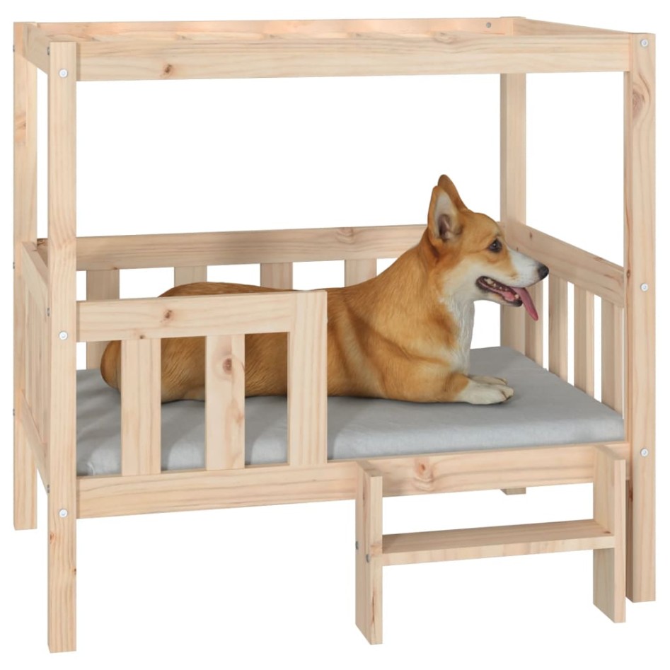 Cama para perros madera maciza de pino 95,5x73,5x90