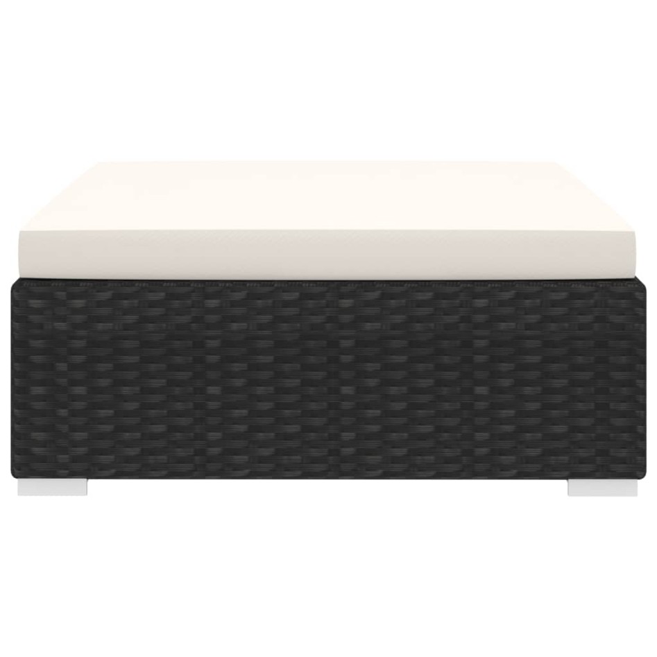 Reposapies seccional con cojín 1 uds ratán sintético