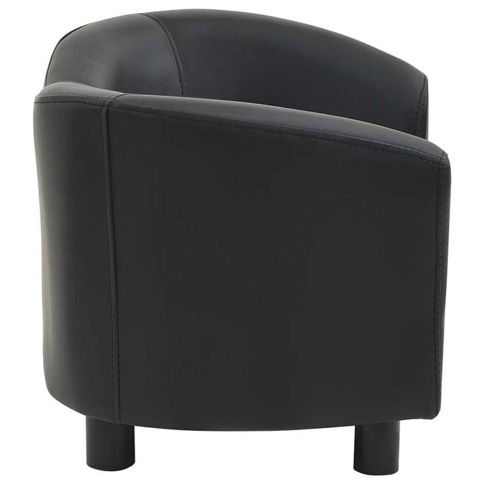 Sofá para perros cuero sintético negro 67x41x39