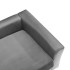 Sofá para perros felpa y cuero sintético gris 60x43x30