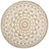 Puf tejido a mano yute blanco 45x30