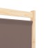Biombo divisor de 4 paneles de tela marrón 160x170x4