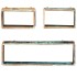 Juego de estantes cubo de pared 3 pzas madera maciza