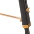Lámpara de trípode madera maciza de teca negro y dorado 141