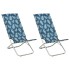 Sillas de playa plegables 2 uds tela con estampado de