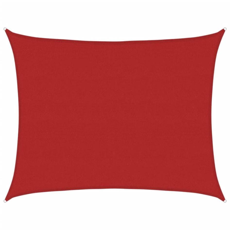 Toldo de vela HDPE rojo 160 g/m² 6x7