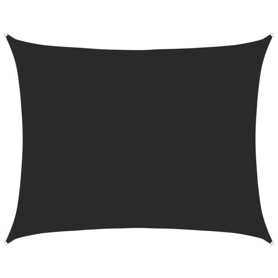 Toldo de vela HDPE negro 160 g/m² 6x7