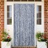 Cortina mosquitera chenilla azul y blanco 118x220