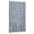 Cortina mosquitera chenilla azul y blanco 118x220