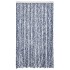 Cortina mosquitera chenilla azul y blanco 118x220