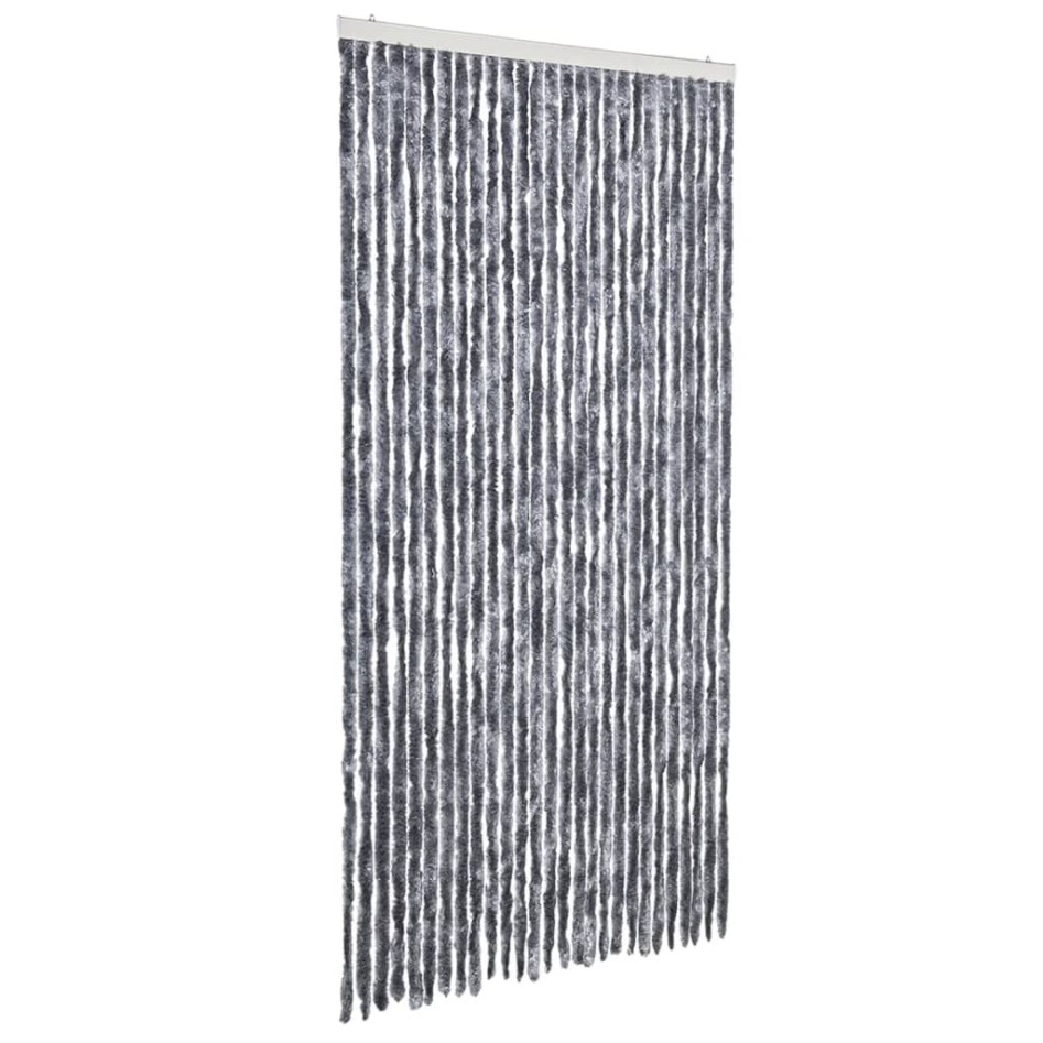 Cortina mosquitera chenilla plateado 118x220
