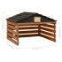 Caseta de cortacésped robótico negro y marrón 78x74x54 cm