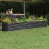 Jardinera arriate acero recubierto polvo antracita 260x40x36