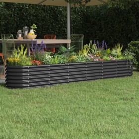 Jardinera arriate acero recubierto polvo antracita 260x40x36