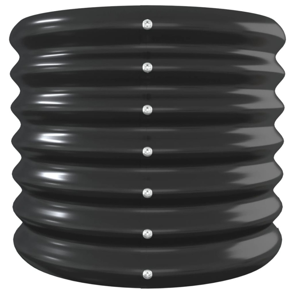 Jardinera arriate acero recubierto polvo antracita 260x40x36