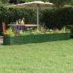 Jardinera arriate acero recubrimiento polvo verde 332x40x36 cm