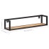 Estantes de pared 2 unidades 80 cm madera maciza