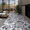 Lamas para suelo autoadhesivas PVC estampado gris 5,21 m² 2mm