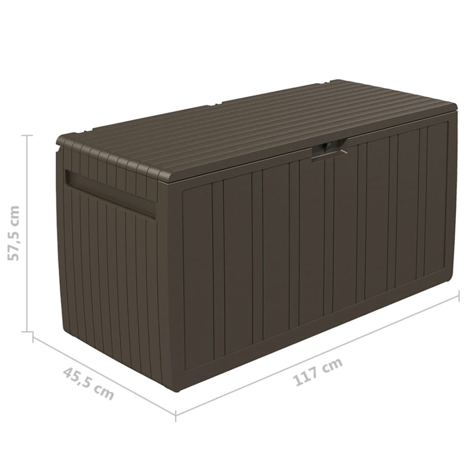 Caja de cojines marrón 270 L 117x45,5x57,5