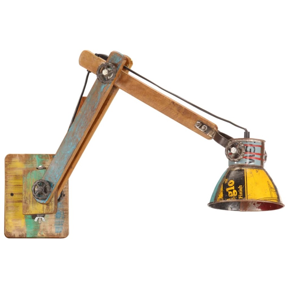 Lámpara de pared estilo industrial redonda multicolor